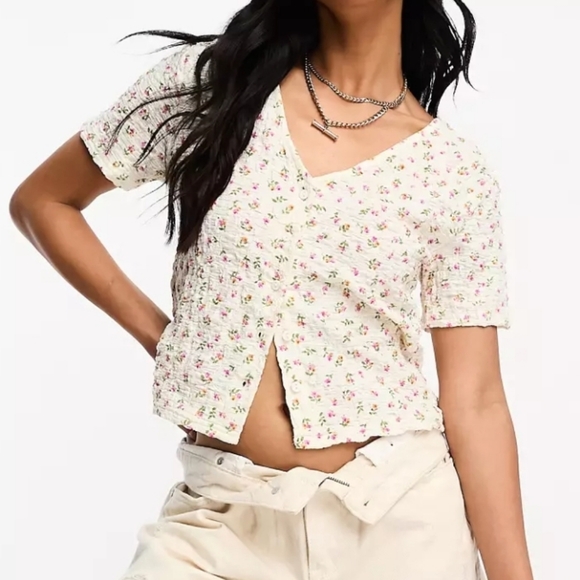 Mango ditzy floral short sleeve top - Picture 5 of 5